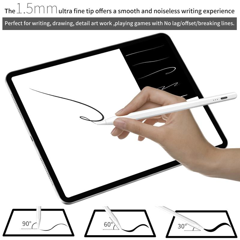 Stylus Pen for Ipad,Fast Charge,With Palm Rejection Tilt Sensitivity, Pencil Compatible with Ipad 6/7/8/9/10, Pro12.9&11",Air3/4/5, Mini5/6